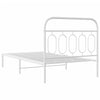 Stella Homewares Metal Bed Frame without Mattress with Headboard White 107x203 cm King Single