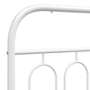 Stella Homewares Metal Bed Frame without Mattress with Headboard White 107x203 cm King Single