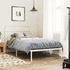 Stella Homewares Metal Bed Frame without Mattress with Headboard White 107x203 cm King Single