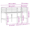 Stella Homewares Kids' Loft Bed without Mattress 92x187 cm Single Solid Wood Pine