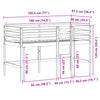 Stella Homewares Kids' Loft Bed without Mattress 90x190 cm Solid Wood Pine