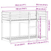 Stella Homewares Bunk Bed without Mattress 90x190 cm Solid Wood Pine