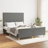 Stella Homewares Bed Frame without Mattress Dark Grey 137x187 cm Double Fabric