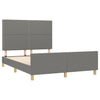 Stella Homewares Bed Frame without Mattress Dark Grey 137x187 cm Double Fabric