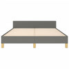 Stella Homewares Bed Frame without Mattress Dark Grey 137x187 cm Double Fabric