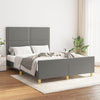 Stella Homewares Bed Frame without Mattress Dark Grey 137x187 cm Double Fabric