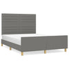 Stella Homewares Bed Frame without Mattress Dark Grey 137x187 cm Double Fabric