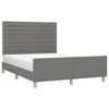 Stella Homewares Bed Frame without Mattress Dark Grey 137x187 cm Double Fabric