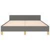 Stella Homewares Bed Frame without Mattress Dark Grey 137x187 cm Double Fabric