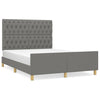 Stella Homewares Bed Frame without Mattress Dark Grey 137x187 cm Double Fabric