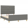 Stella Homewares Bed Frame without Mattress Dark Grey 137x187 cm Double Fabric