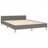 Stella Homewares Bed Frame without Mattress Dark Grey 137x187 cm Double Fabric