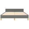 Stella Homewares Bed Frame without Mattress Dark Grey 137x187 cm Double Fabric