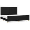 Stella Homewares Bed Frame without Mattress Black 152x203 cm Queen Fabric