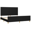 Stella Homewares Bed Frame without Mattress Black 152x203 cm Queen Fabric