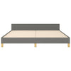 Stella Homewares Bed Frame without Mattress Dark Grey 152x203 cm Queen Fabric