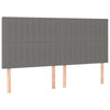 Stella Homewares Bed Frame without Mattress Dark Grey 152x203 cm Queen Fabric
