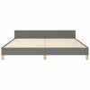 Stella Homewares Bed Frame without Mattress Dark Grey 152x203 cm Queen Fabric