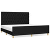 Stella Homewares Bed Frame without Mattress Black 152x203 cm Queen Fabric