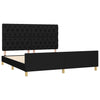 Stella Homewares Bed Frame without Mattress Black 152x203 cm Queen Fabric