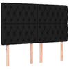 Stella Homewares Bed Frame without Mattress Black 152x203 cm Queen Fabric
