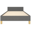Stella Homewares Bed Frame without Mattress Dark Grey 107x203 cm King Single Size Fabric