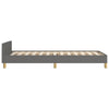 Stella Homewares Bed Frame without Mattress Dark Grey 107x203 cm King Single Size Fabric
