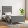 Stella Homewares Bed Frame without Mattress Dark Grey 107x203 cm King Single Size Fabric