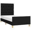 Stella Homewares Bed Frame without Mattress Black 107x203 cm King Single Size Fabric