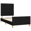 Stella Homewares Bed Frame without Mattress Black 107x203 cm King Single Size Fabric