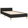 Stella Homewares Bed Frame without Mattress Black 107x203 cm King Single Size Fabric