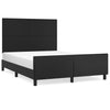 Stella Homewares Bed Frame without Mattress Black 137x187 cm Double Faux Leather