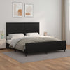 Stella Homewares Bed Frame without Mattress Black 152x203 cm Queen Faux Leather