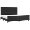 Stella Homewares Bed Frame without Mattress Black 152x203 cm Queen Faux Leather