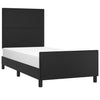 Stella Homewares Bed Frame without Mattress Black 107x203 cm King Single Size Velvet