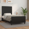 Stella Homewares Bed Frame without Mattress Black 107x203 cm King Single Size Velvet