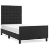 Stella Homewares Bed Frame without Mattress Black 107x203 cm King Single Size Velvet