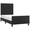 Stella Homewares Bed Frame without Mattress Black 107x203 cm King Single Size Velvet
