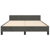 Stella Homewares Bed Frame without Mattress Dark Grey 137x187 cm Double Velvet
