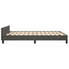Stella Homewares Bed Frame without Mattress Dark Grey 137x187 cm Double Velvet