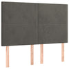 Stella Homewares Bed Frame without Mattress Dark Grey 137x187 cm Double Velvet