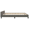 Stella Homewares Bed Frame without Mattress Dark Grey 152x203 cm Queen Velvet