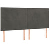 Stella Homewares Bed Frame without Mattress Dark Grey 152x203 cm Queen Velvet