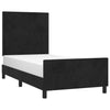 Stella Homewares Bed Frame without Mattress Black 107x203 cm King Single Size Velvet