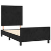 Stella Homewares Bed Frame without Mattress Black 107x203 cm King Single Size Velvet