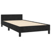 Stella Homewares Bed Frame without Mattress Black 107x203 cm King Single Size Velvet