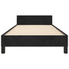 Stella Homewares Bed Frame without Mattress Black 107x203 cm King Single Size Velvet