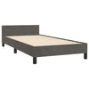 Stella Homewares Bed Frame without Mattress Dark Grey 107x203 cm King Single Size Velvet
