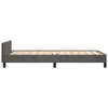 Stella Homewares Bed Frame without Mattress Dark Grey 107x203 cm King Single Size Velvet