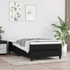 Stella Homewares Box Spring Bed with Mattress Black 106x203 cm King Single Size Fabric